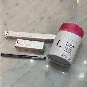 LimeLife by Alcon Lipstick, Lip Liner, Makeup Sponge Applicator - Combo